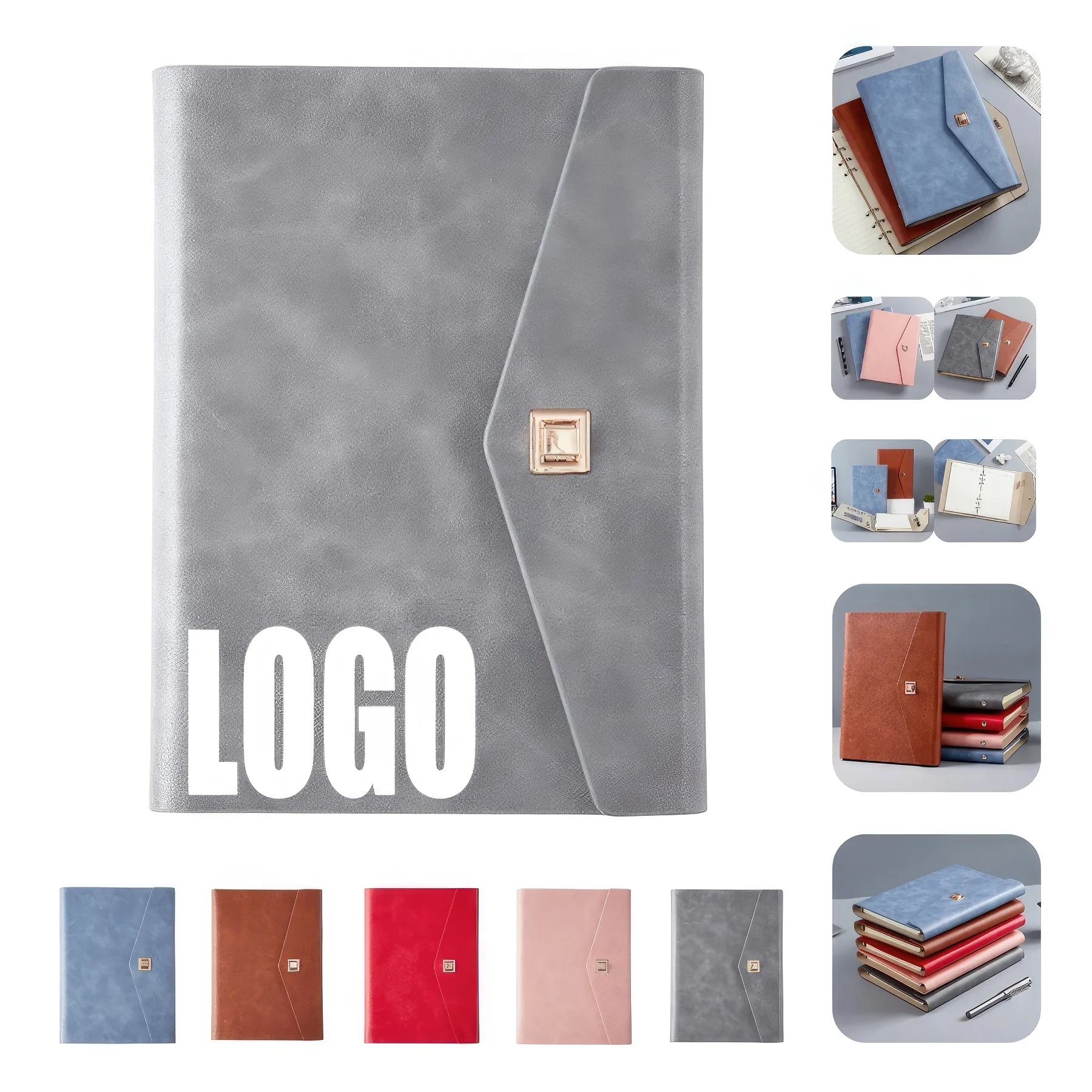 PU Leather A5 Business Travel Journal Binder Notebook 2
