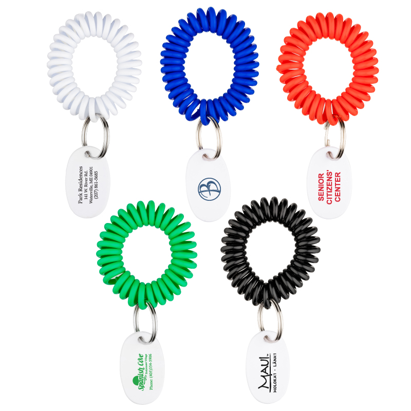 EVA Bracelet Wrist Coil w/Tag Keyring 2