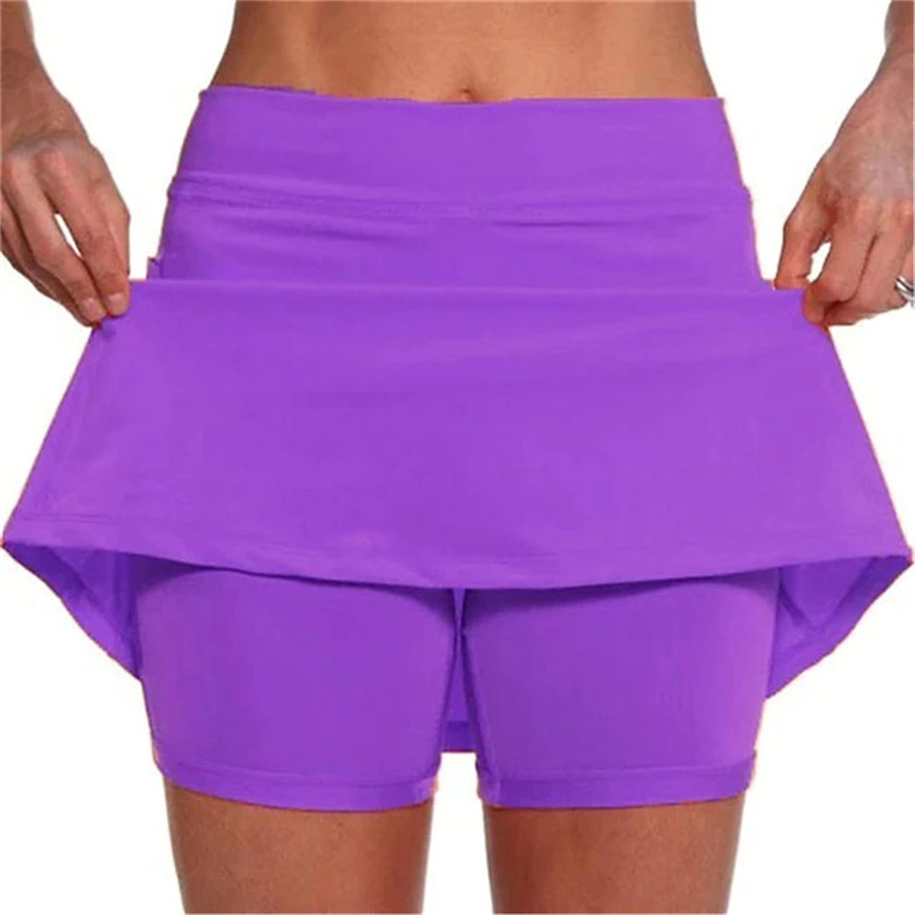 High Waist Athletic Sports Pants Skirt Casual Shorts 1