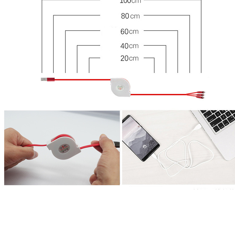 Retractable 3 in 1 Multiple Fast Charge Cord Adapter 3