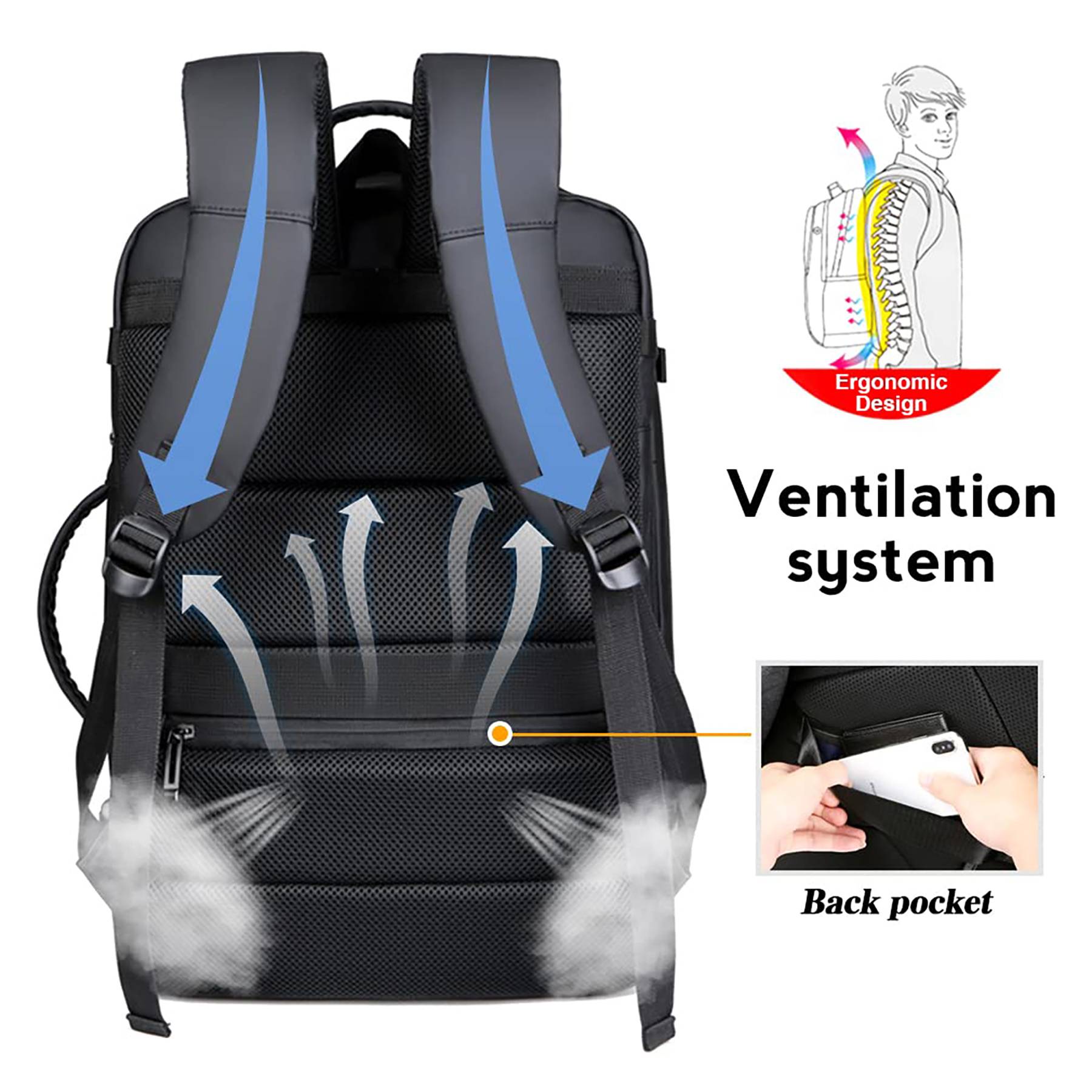 17 inch Laptop Business Travel Backpack 2