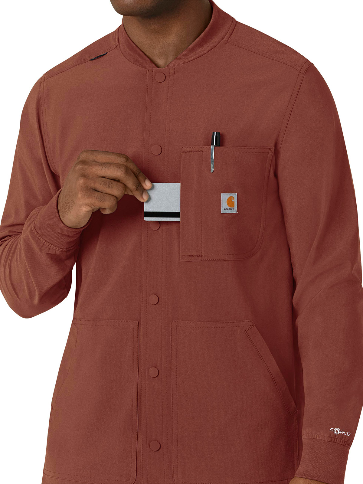 Carhartt Scrubs - Force Cross-Flex - Men's Five-Pocket Modern Fit Shirt Jacket 2