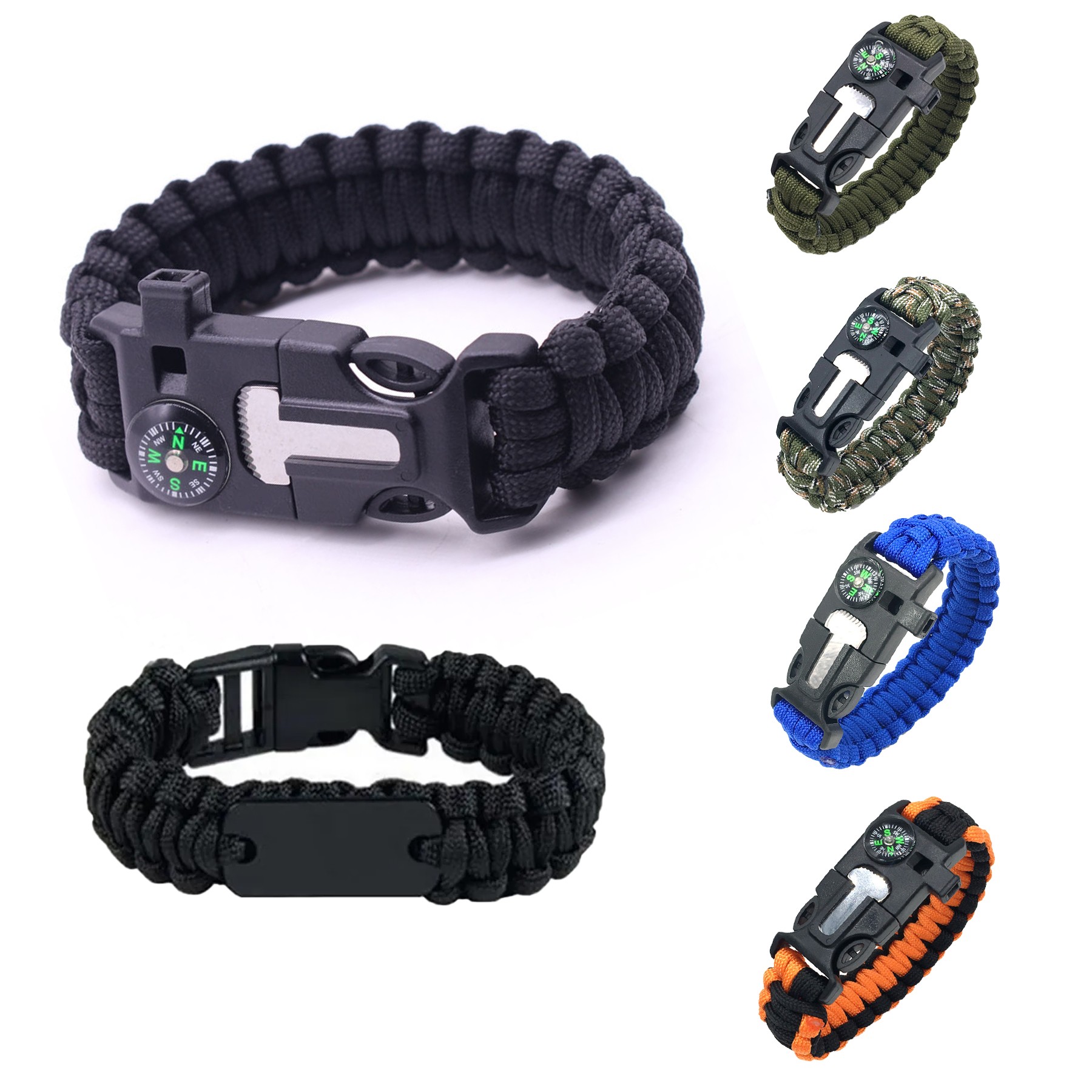 5-in-1 Life Saving Seven-Core Paracord Braided Bracelet 2