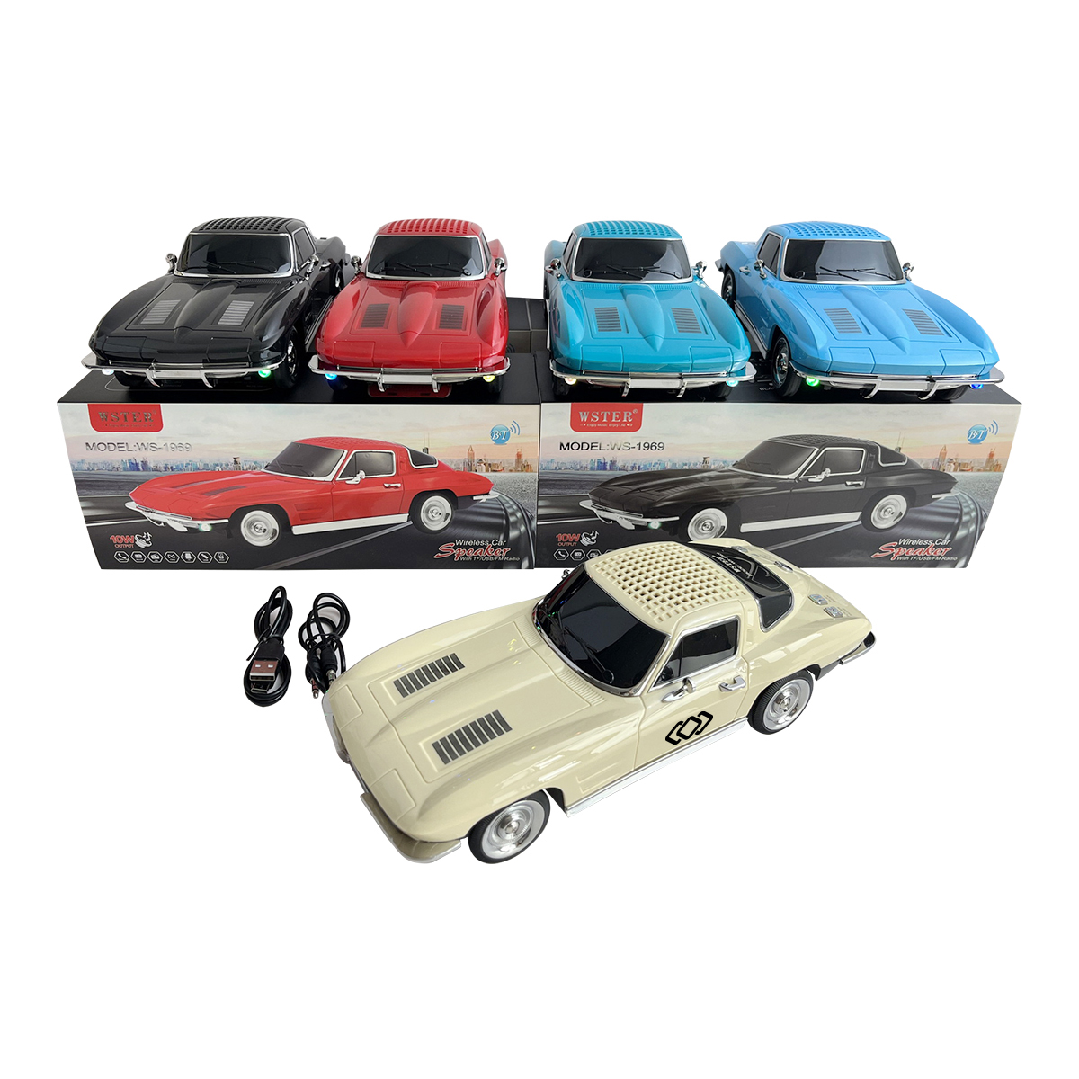 SonicWave Drive Stingray-Style Coupe Bluetooth Speaker 8