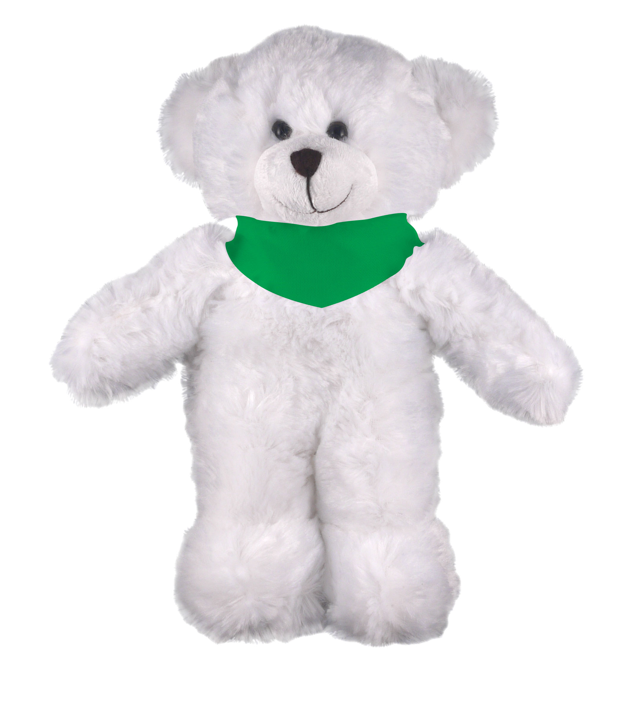 Soft Plush Stuffed White Bear with Bandana 4