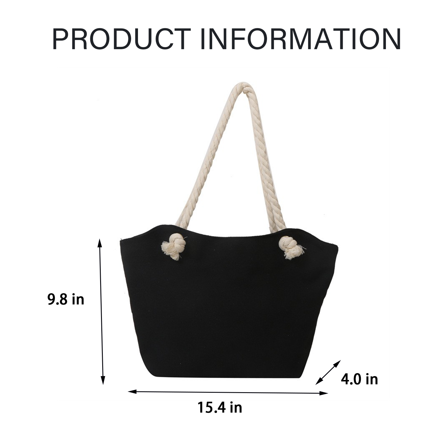Large Capacity Tote Canvas Bag, custom tote bag with logo imprint 6