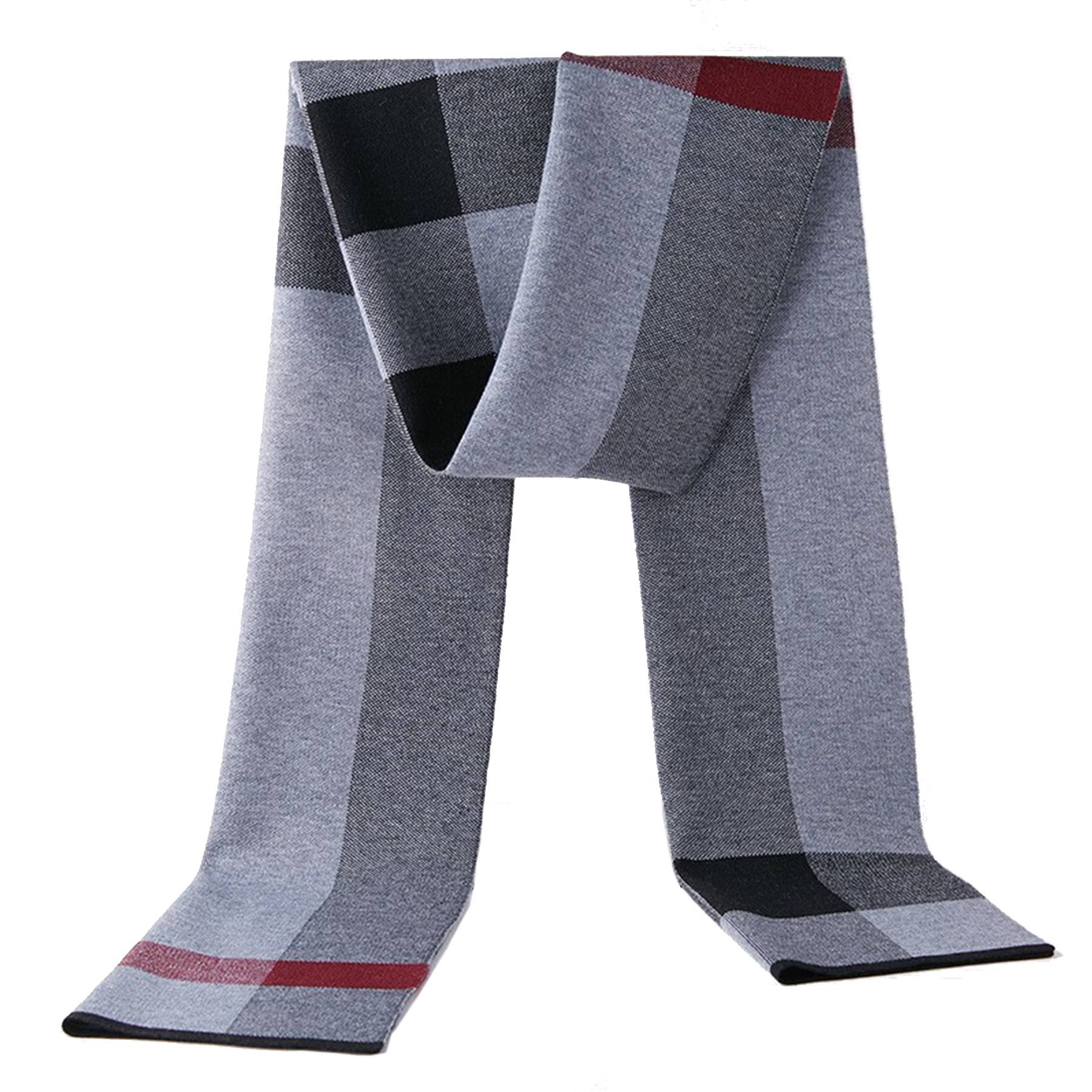 Wool Autumn and winter versatile striped scarf 6