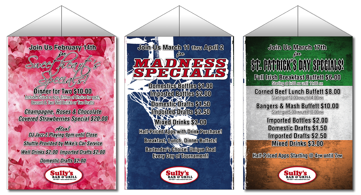 Table Tent - Three Sided - UV Coated (1S) - 5x7 Folded 4