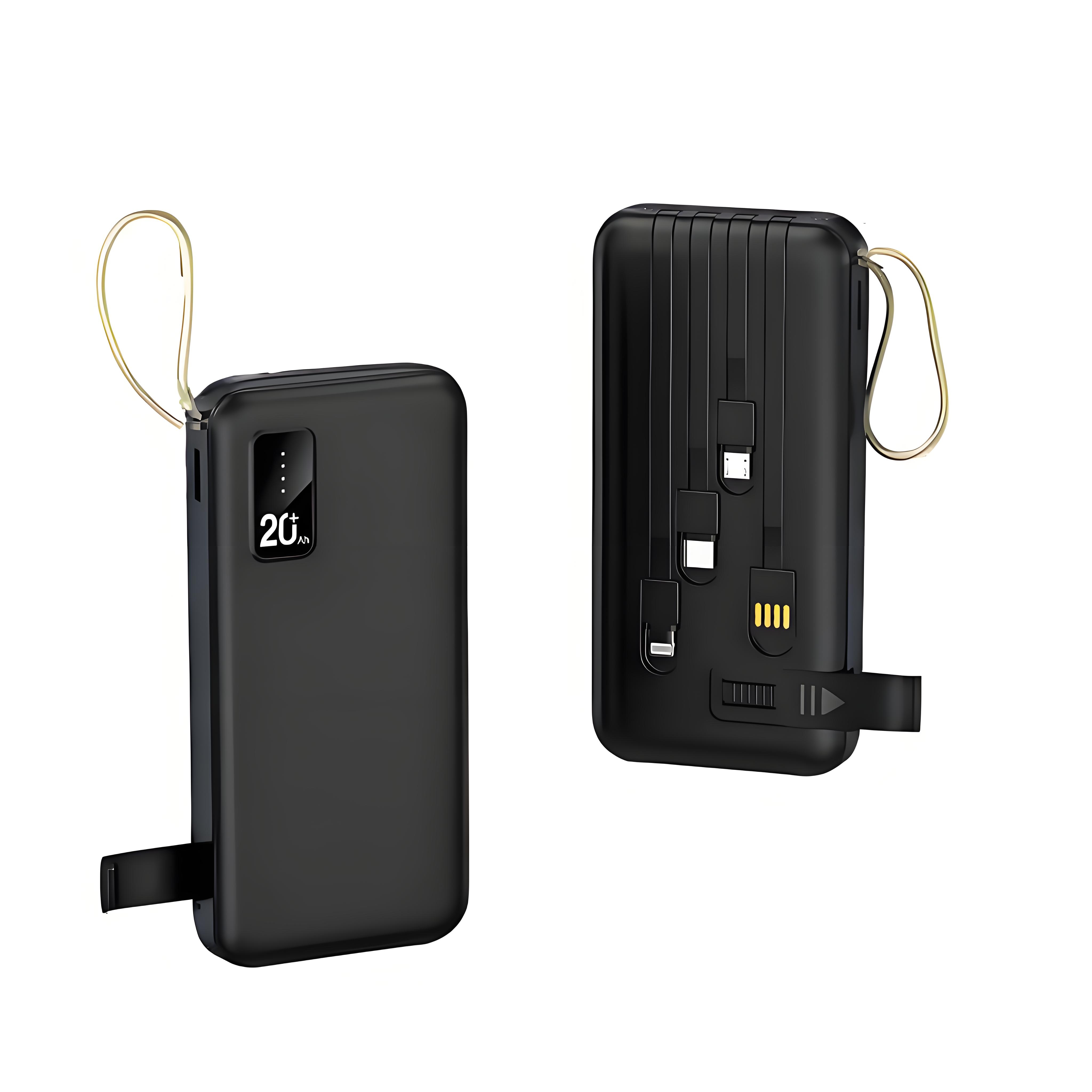 10000 Mah Power Bank W/ 4 Cables 1