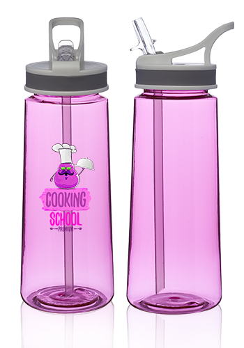 22 oz. Sports Water Bottles with Straw 19
