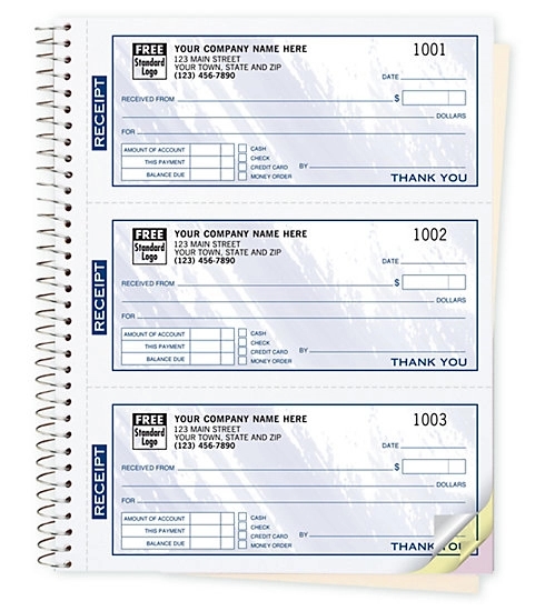 Cash Receipt Books, Colors Design, 3 To Page 1