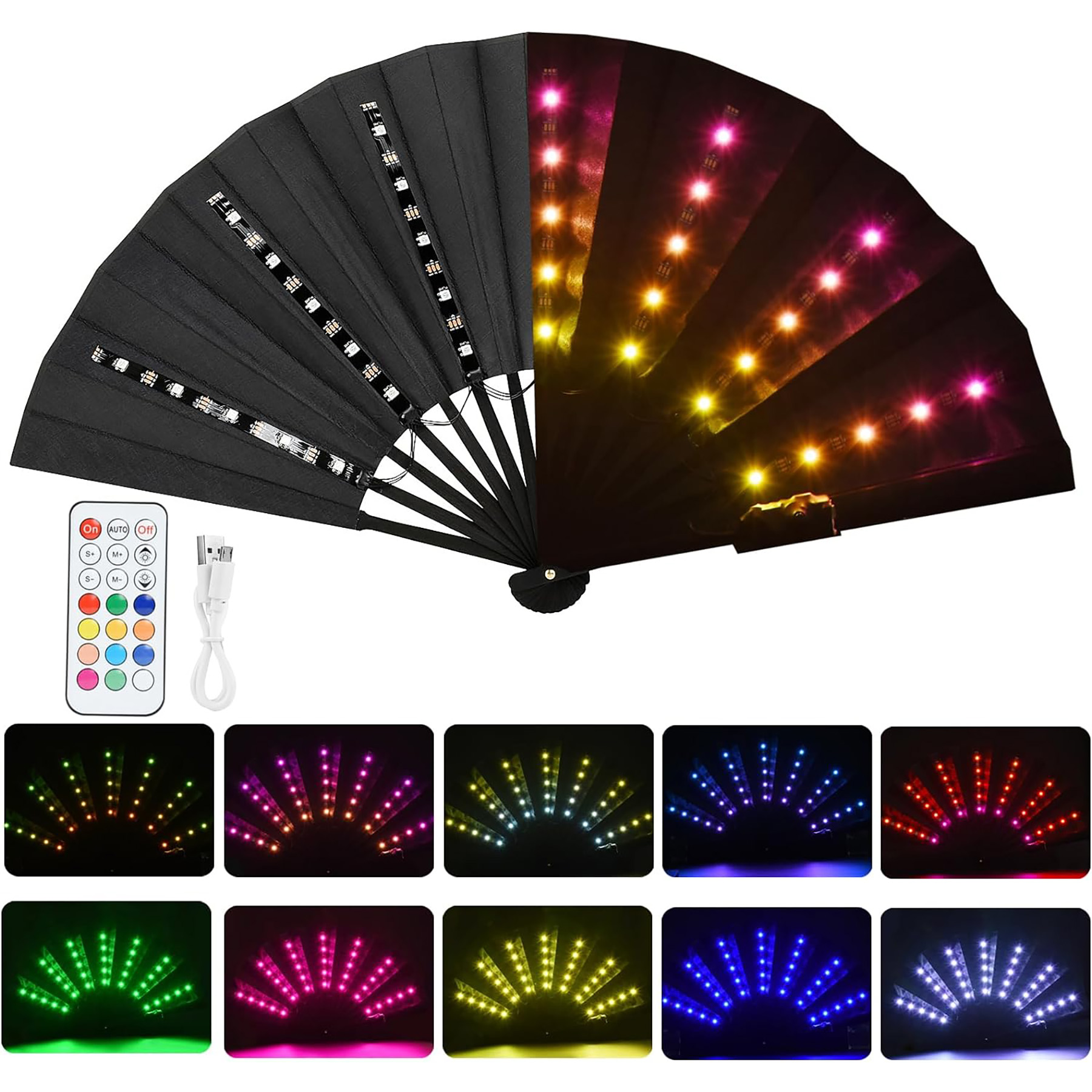 Party LED Glowing Colorful Fan 2