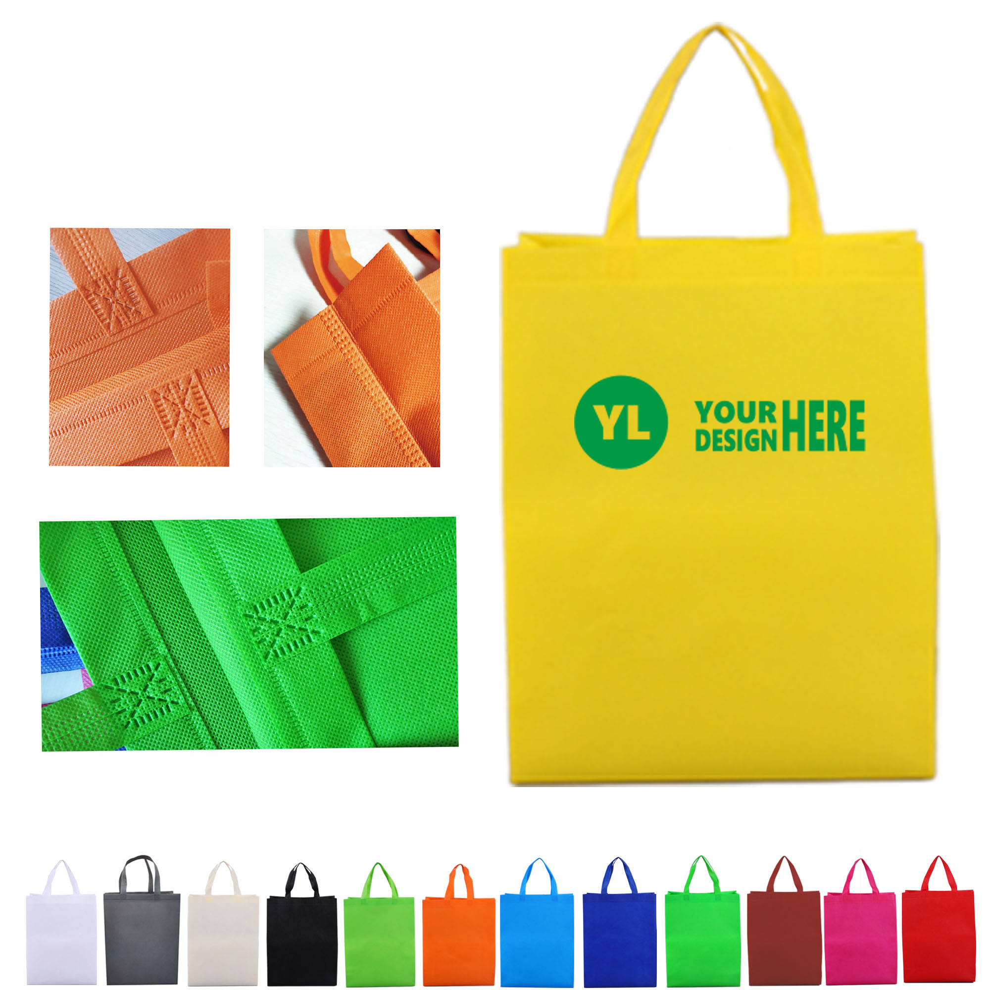 Customizable Logo MOQ50 Heavy Duty Non-Woven Tote Bags 2