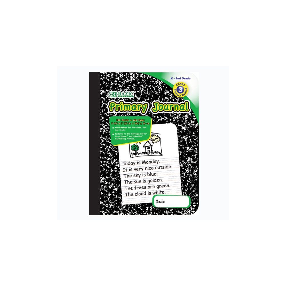 Primary Journal Marbled Composition Book - 100 Sheets 2 Colors 2