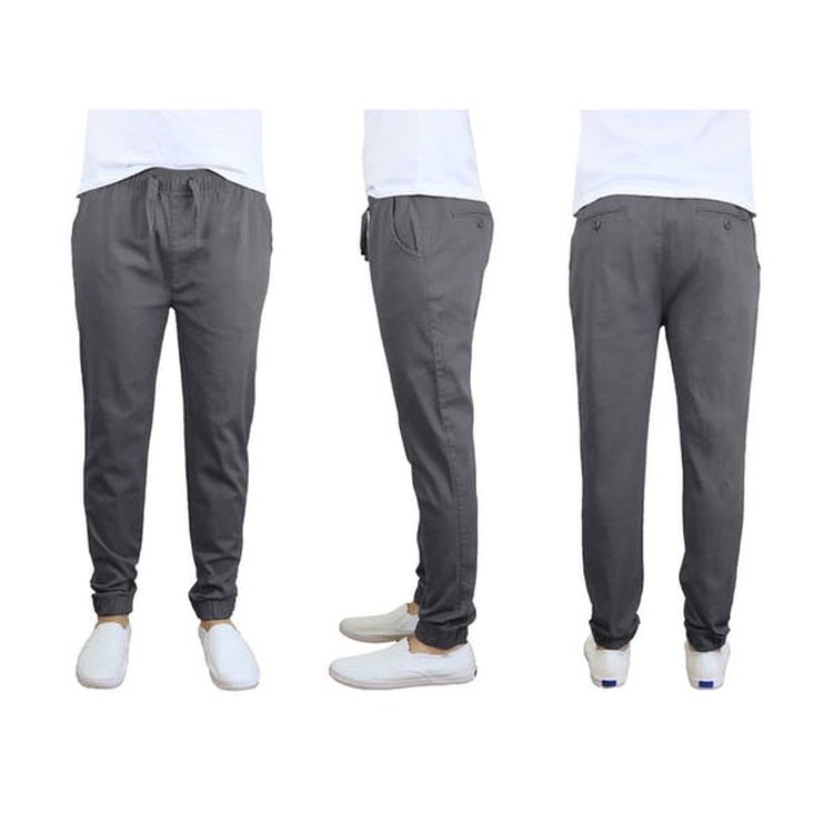 Men's Stretch Twill Joggers - S-2X Dark Gray 2