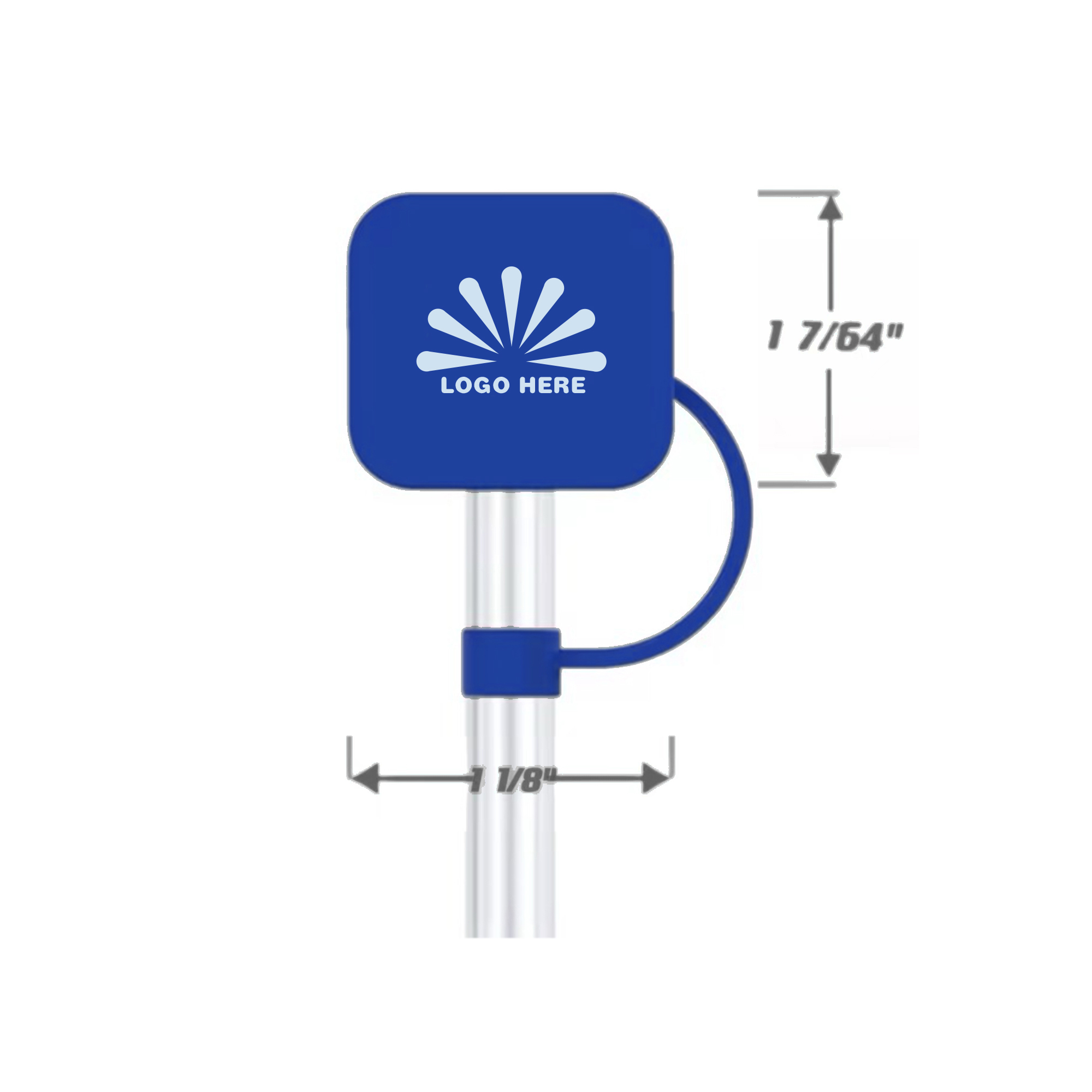 Square Silicone Straw Cap 3