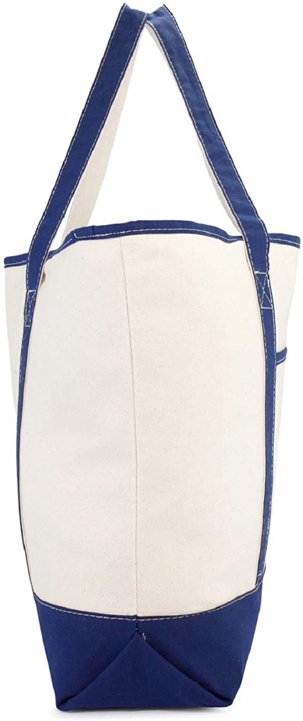 Large Heavy Cotton Canvas Boat Tote Bags, custom tote bag with logo imprint 6