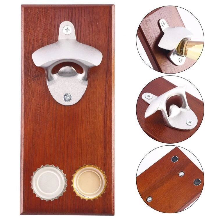 Wooden Wall-Mounted Bottle Opener 4