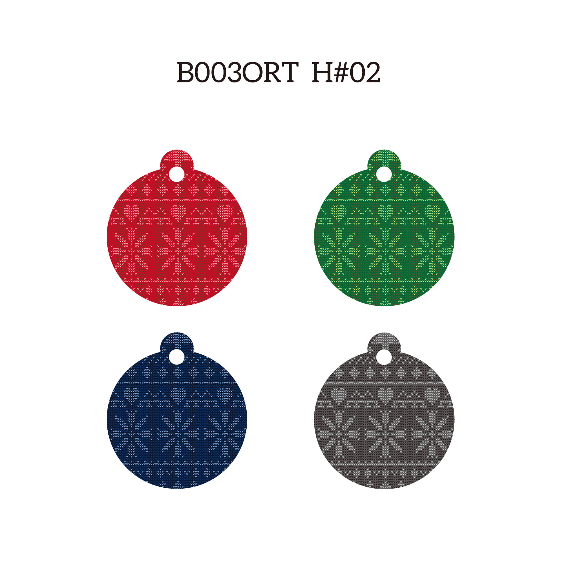 3" Full Color Christmas Ornament - Round 8