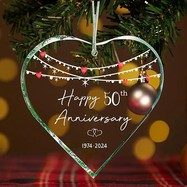Heart Shped Glass Ornament 4
