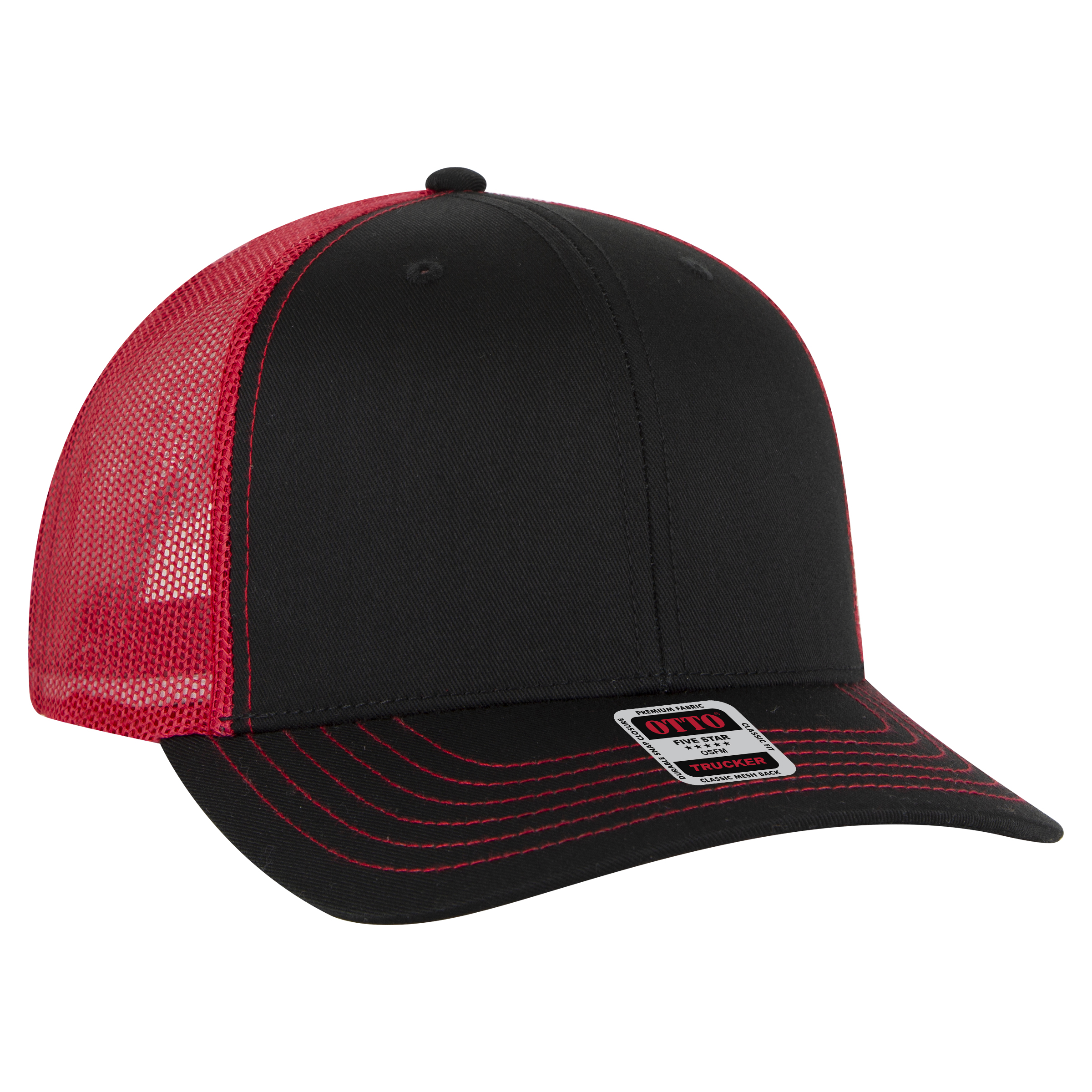 OTTO CAP® 6 Panel Mid Profile Mesh Back Trucker Hat 51