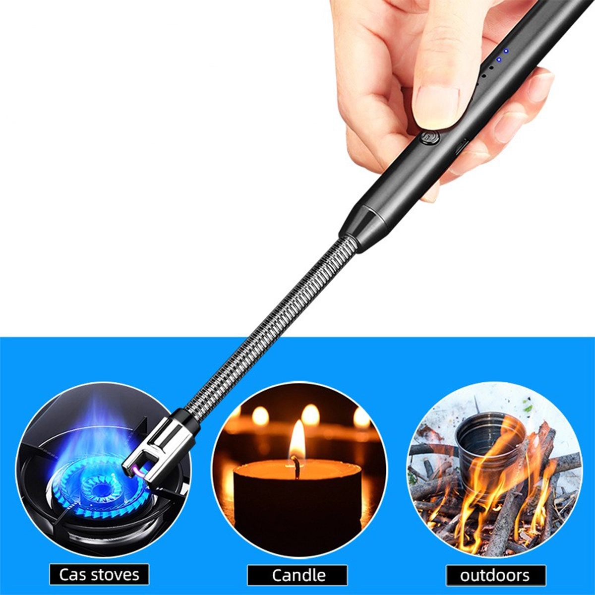Rechargeable Electric USB Lighter for Candle Camping BBQ 4