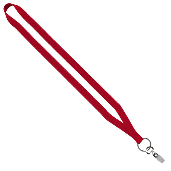 1/2" Polyester Lanyard with Sewn Metal Bulldog Clip 6