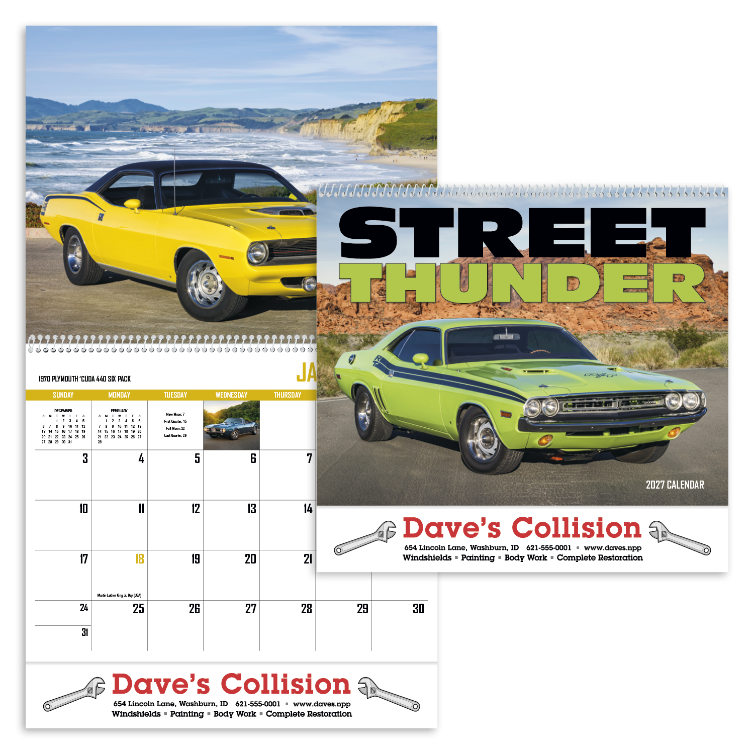 HotLine® Products Street Thunder Appointment Calendar - Spiral 47