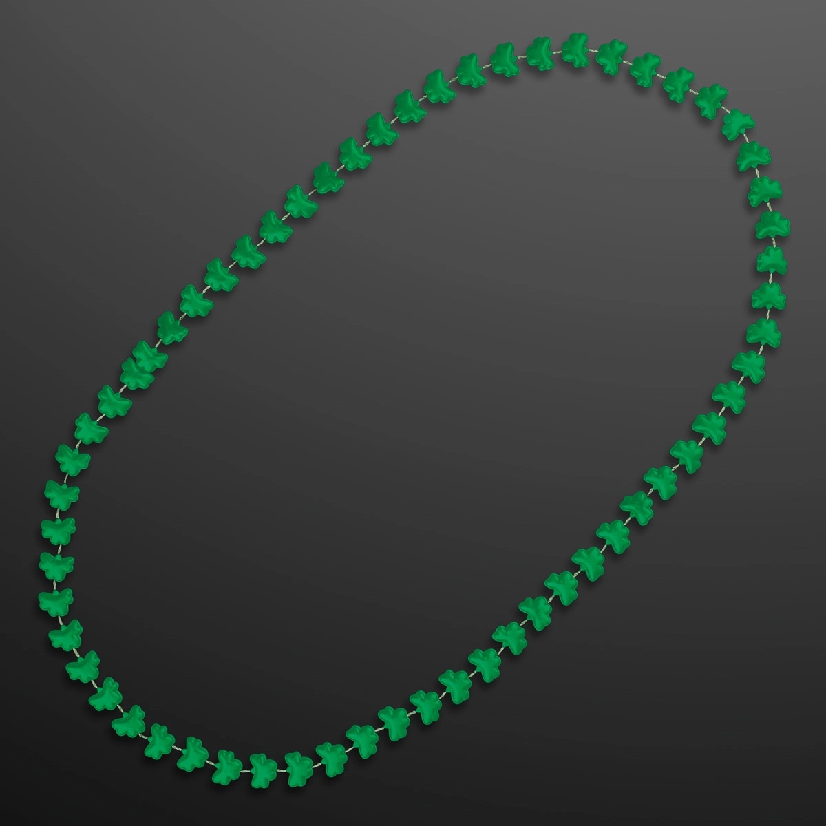 Rounded Mini Shamrocks Bead Necklace (Non-Light Up) 1