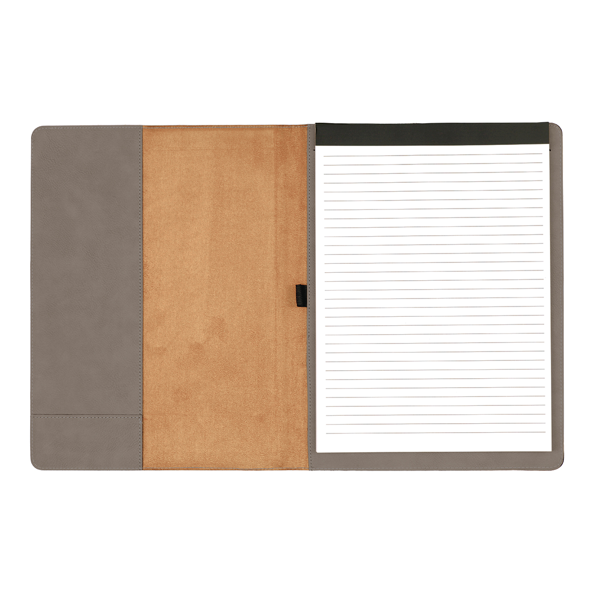 9" x 12" Leatherette Gray Portfolio 5