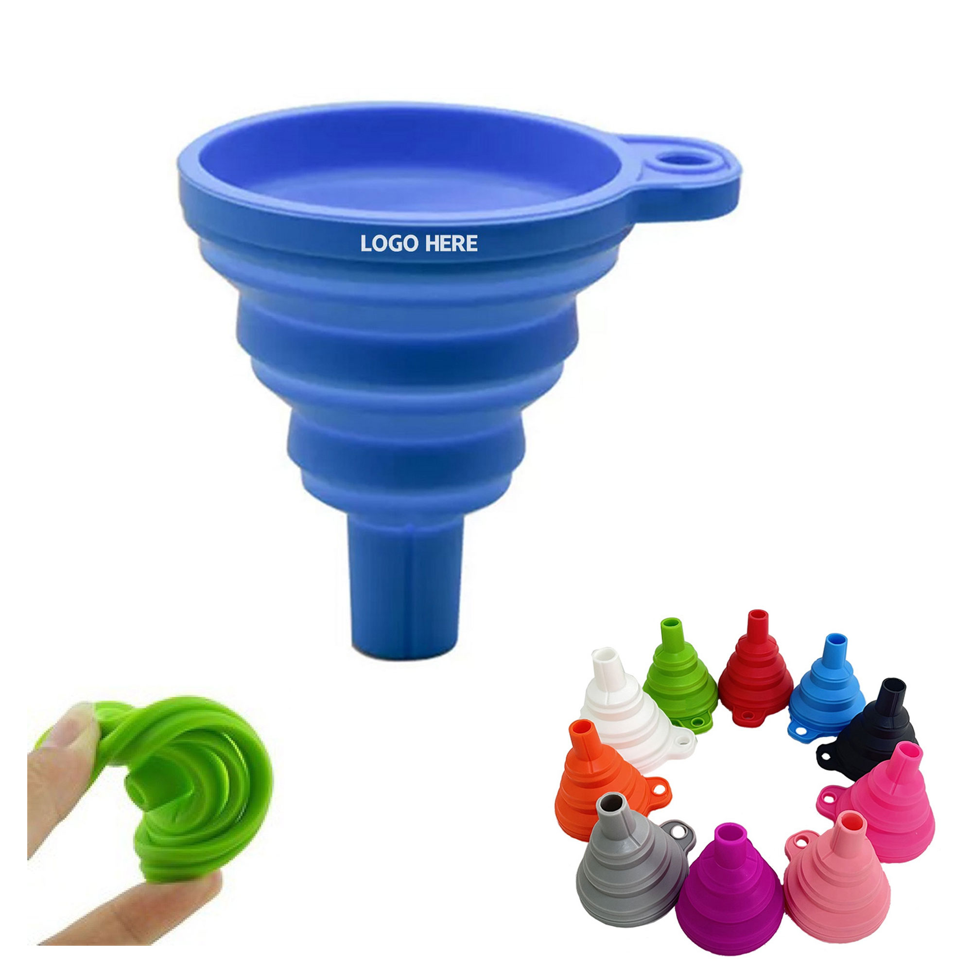 Silicone Collapsible Funnel Foldable Kitchen Tool 2