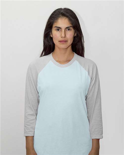Unisex USA-Made Three-Quarter Sleeve Raglan Baseball T-Shirt - FF53 17