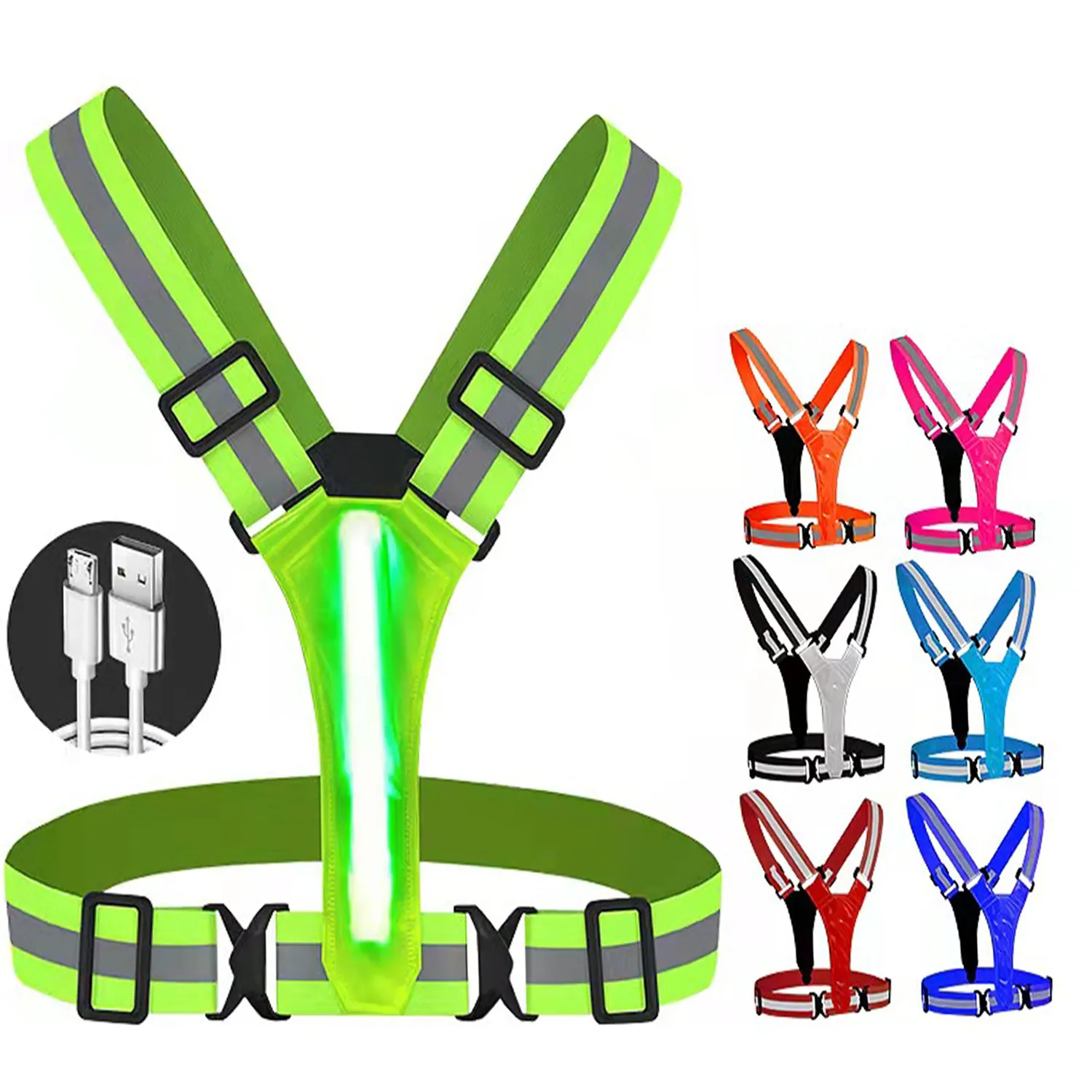 LED Reflective Running Safety Vest 2