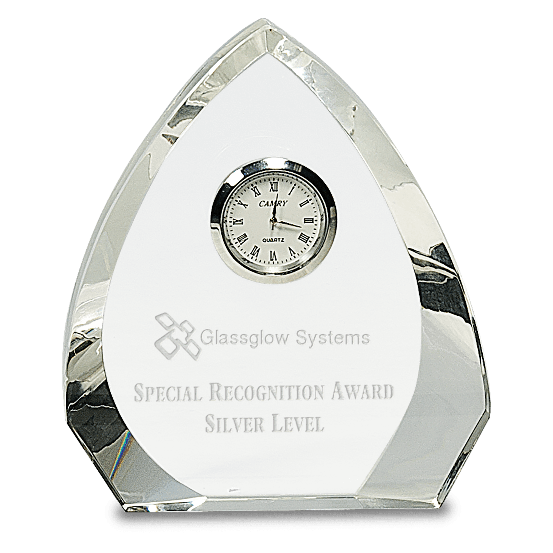 5 1/2" Clear Crystal Arch with Clock 1