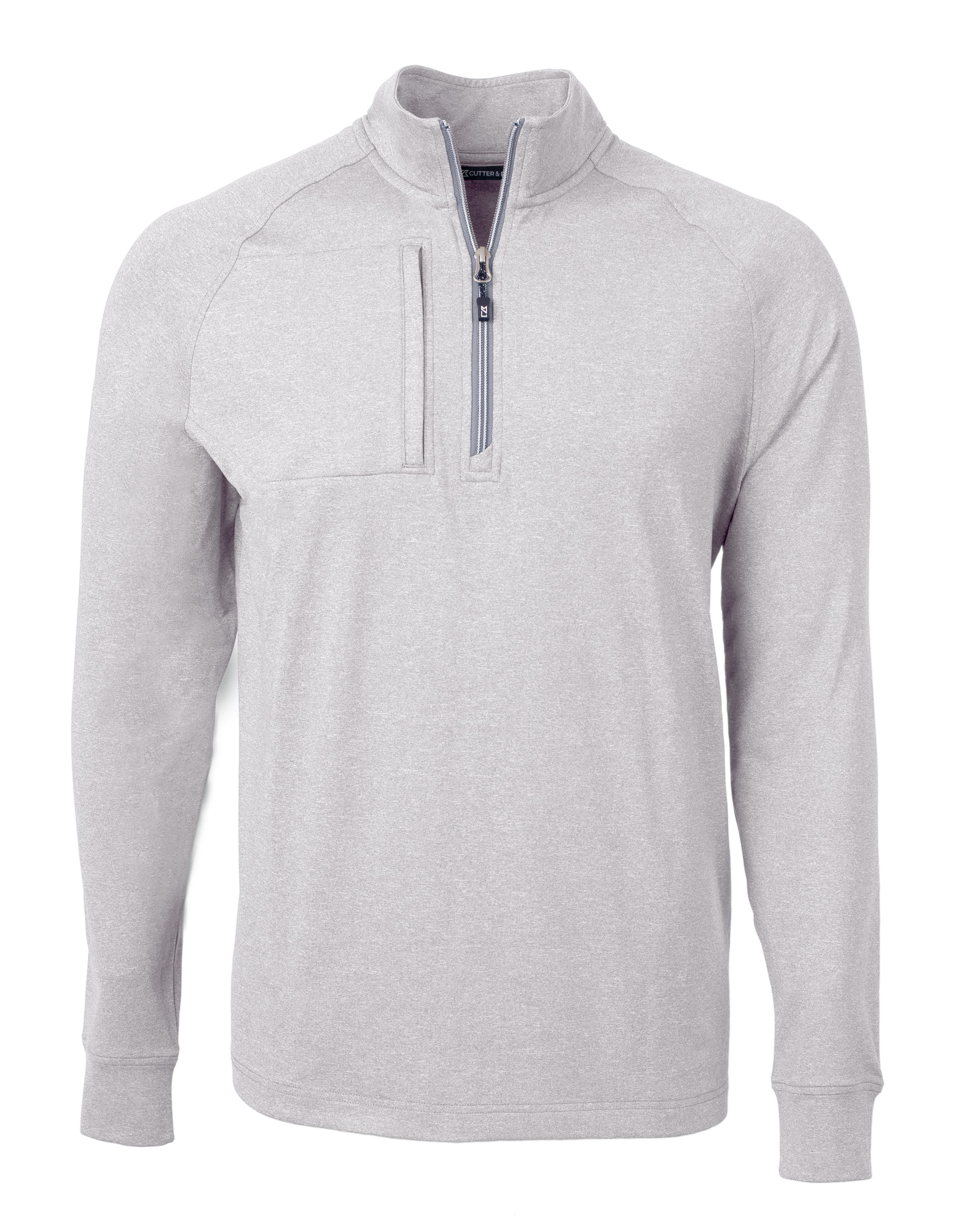 Cutter & Buck Adapt Recycled Soft Knit Stretch Mens Big & Tall Heathered Quarter Zip Pullover Big & Tall 71