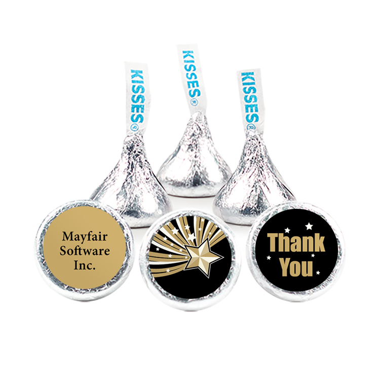 Thank You Star Design - Hershey's Kisses w/ Full Color Label 2