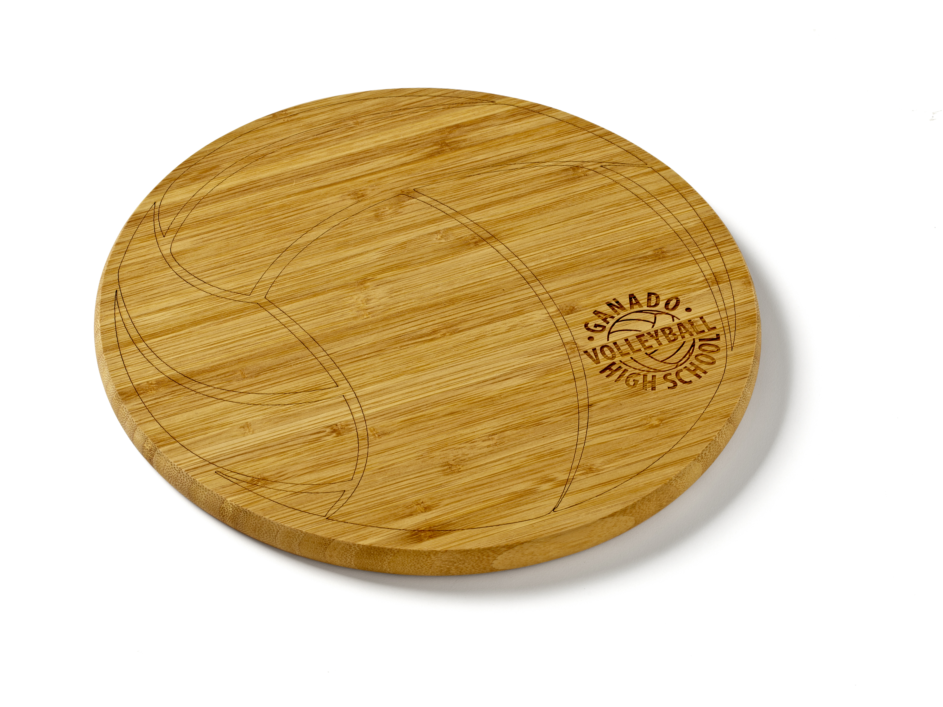10" Round Bamboo & Sports Ball Cutting Boards 1