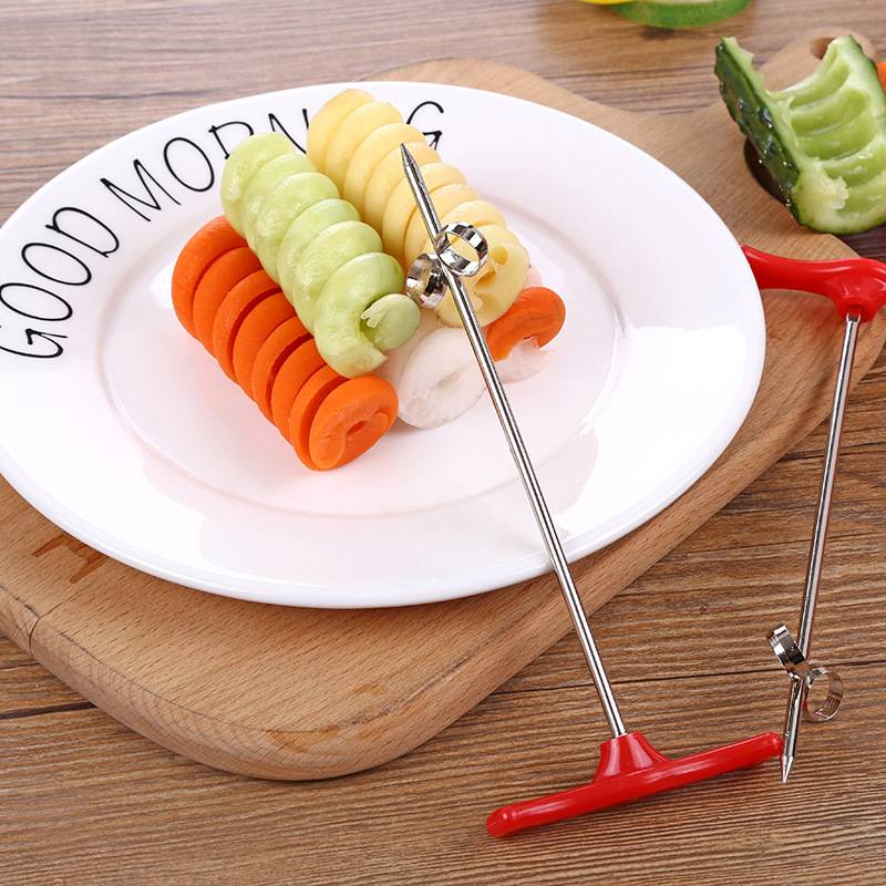 Stainless Steel Screw Roller Creative Cucumber Rotary Cutter 5