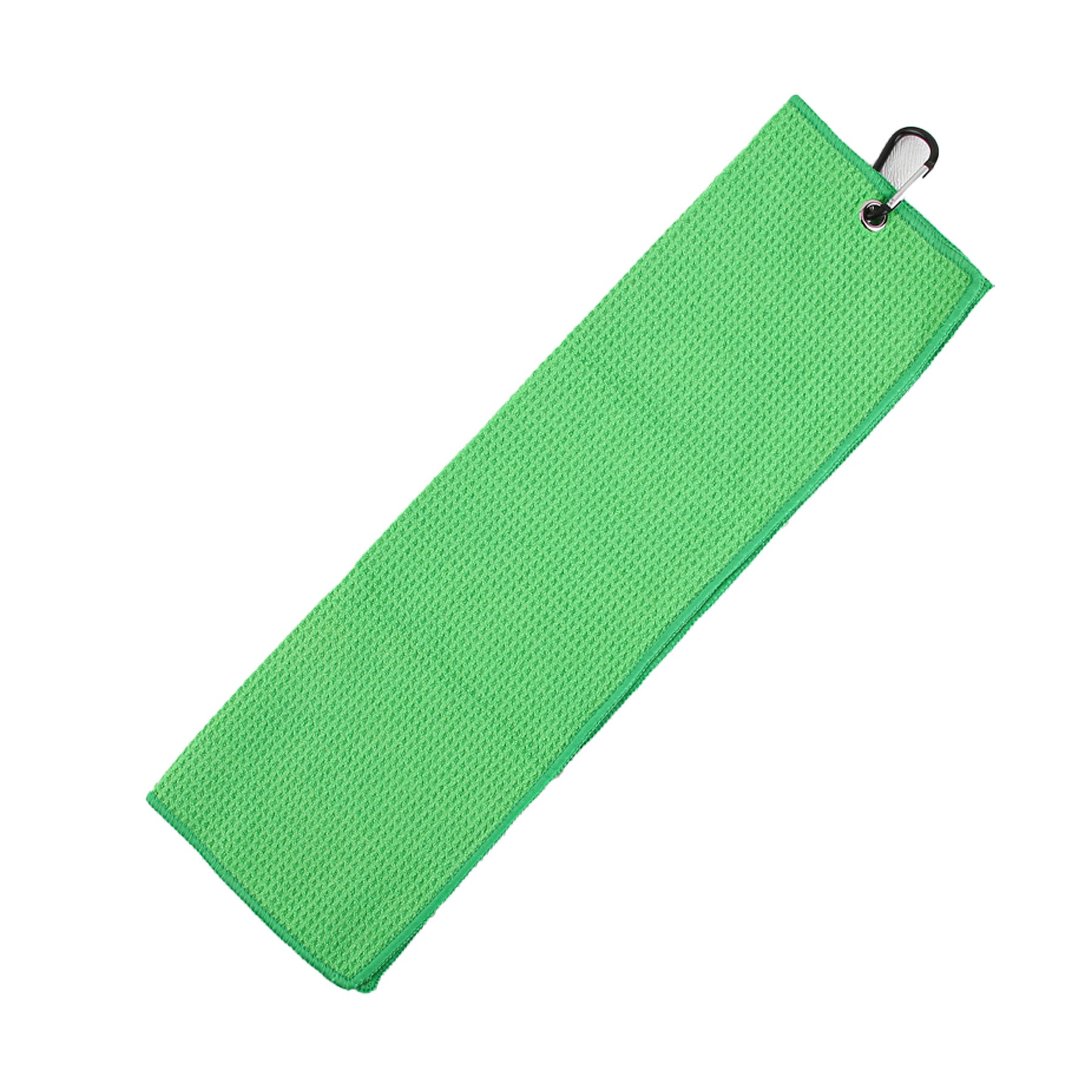 Tri-Fold Waffle Microfiber Golf Towel w/Carabiner 2