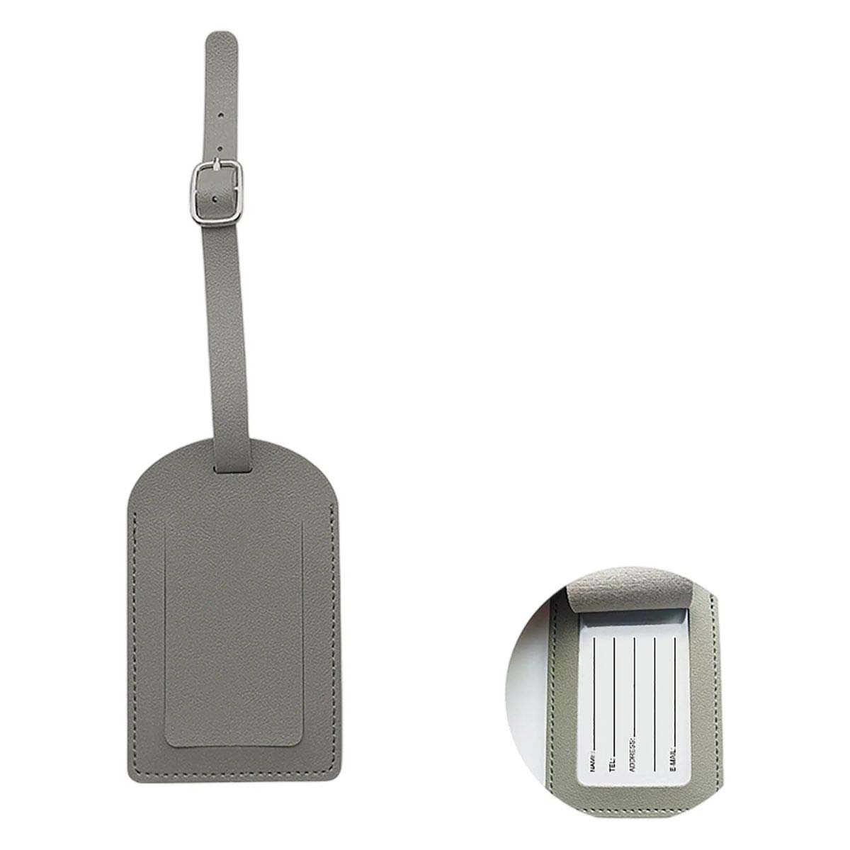 Durable PU Leather ID Tag with Adjustable Strap 14