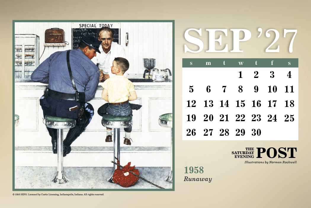 Triumph® Calendars The Saturday Evening Post Large Desk Calendar 14