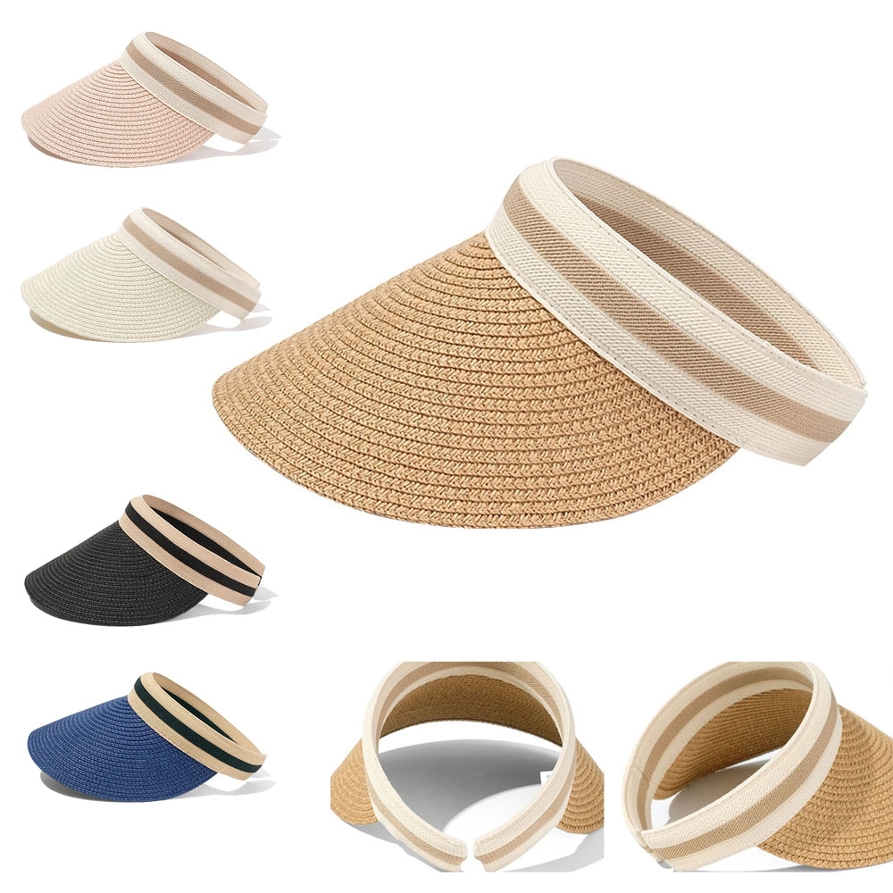 Women Straw Sun Visor Hat 2