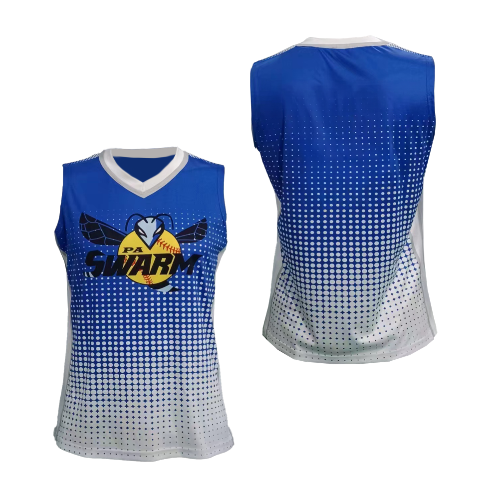 Women's Smooth Polyester V-Neck Sleeveless Shirt 1