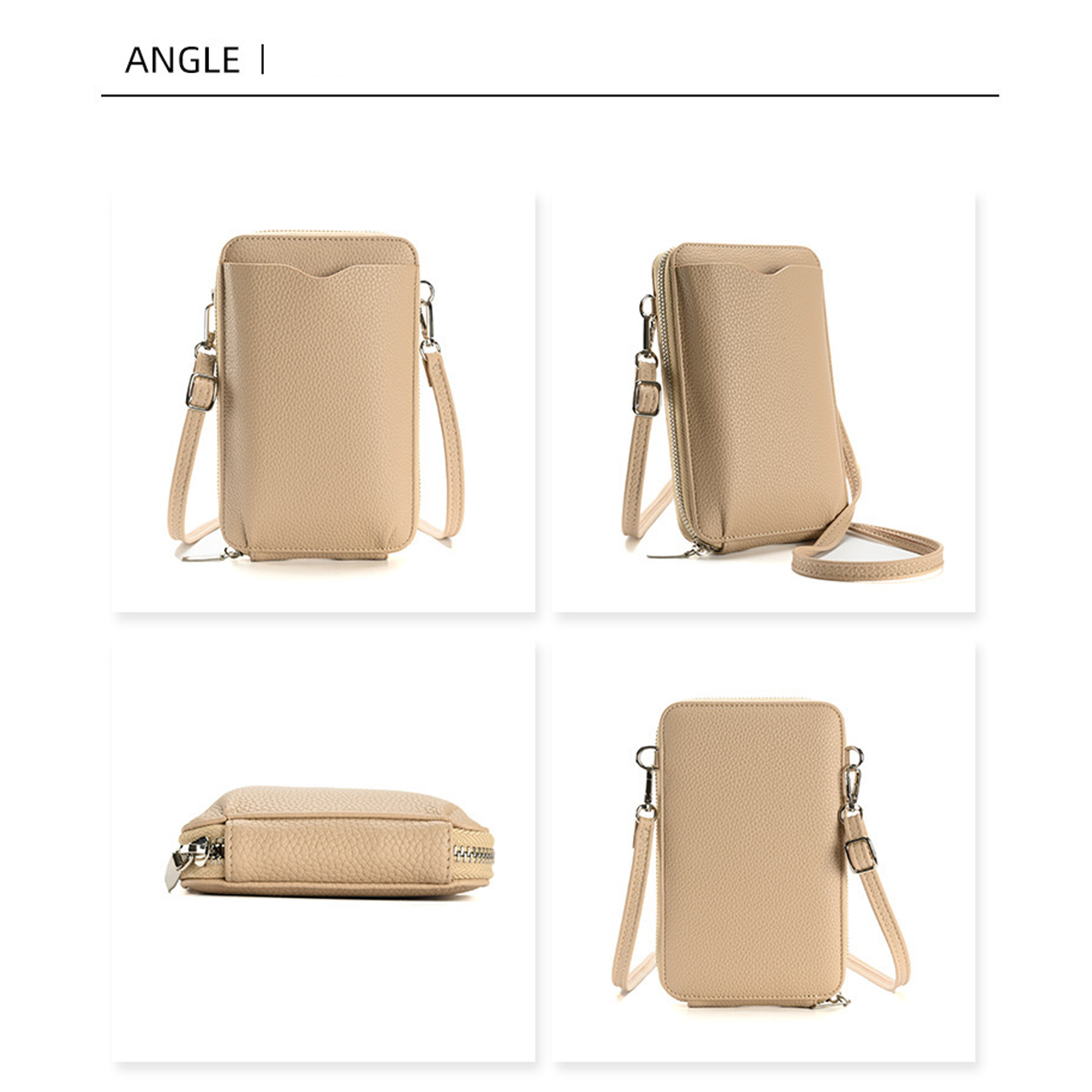 Pu Small Mobile Phone Crossbody Bag with Card Slots 6