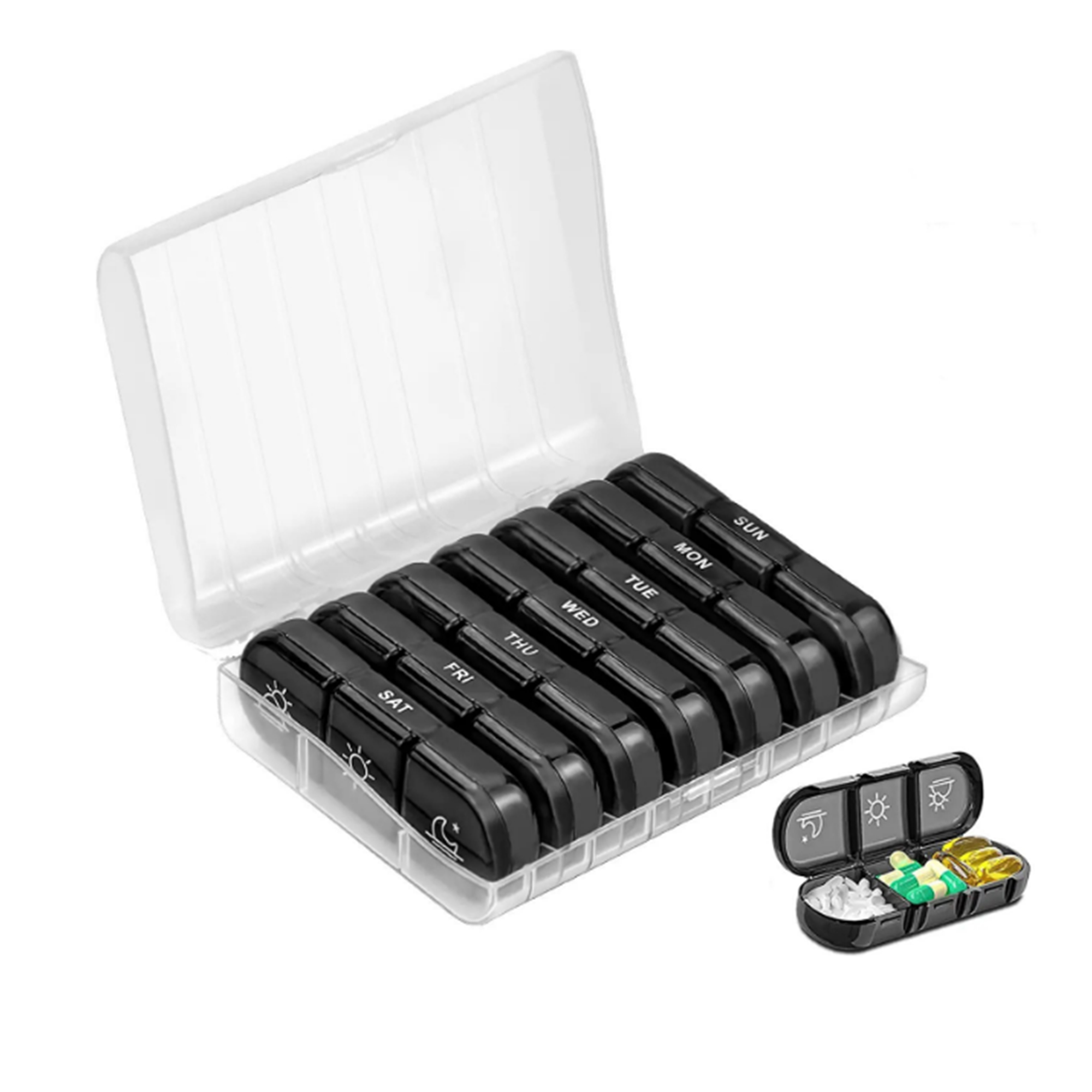 Hygienic 3 Cell Portable Weekly Medicine Box 2