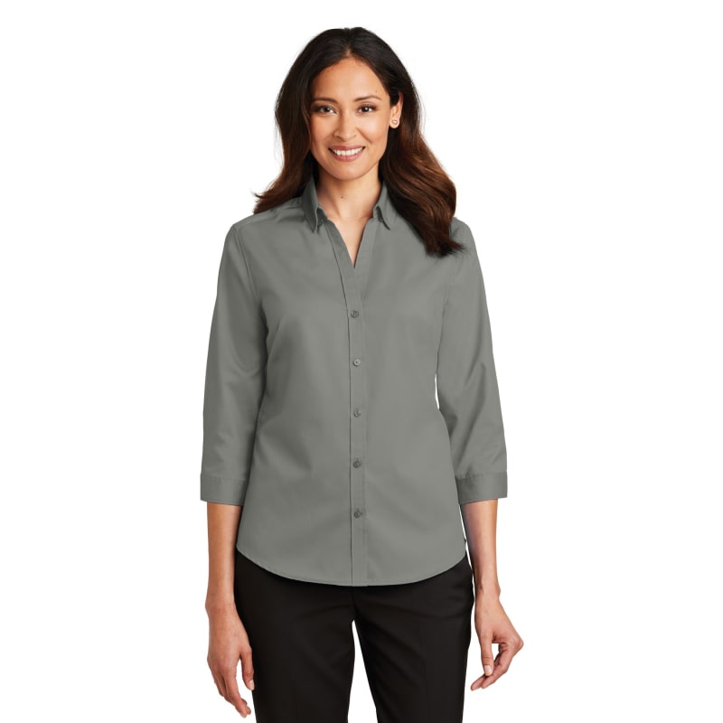 Port Authority Ladies 3/4-Sleeve SuperPro Twill Shirt. 9