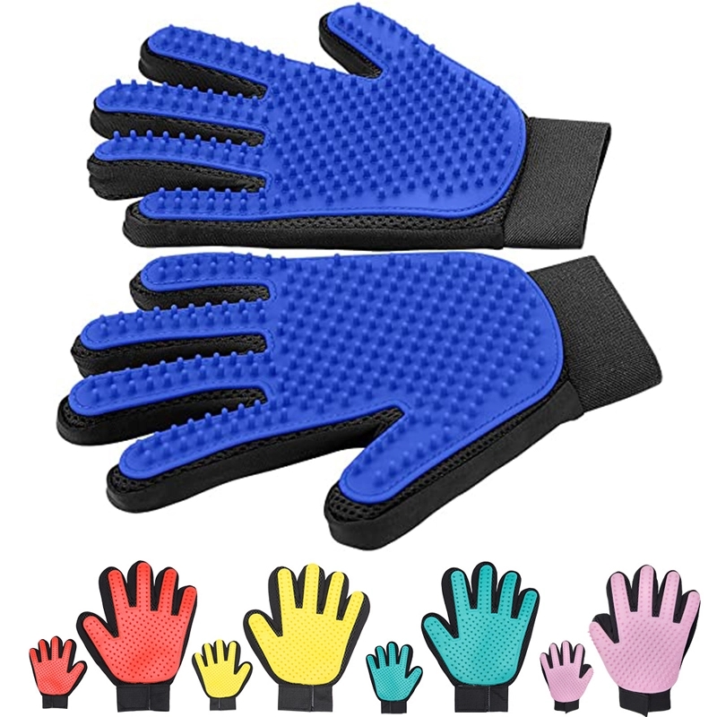 Gentle Deshedding Brush Pet Grooming Gloves 13
