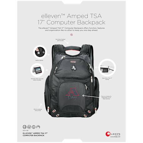 elleven™ Amped TSA 17" Computer Backpack 11