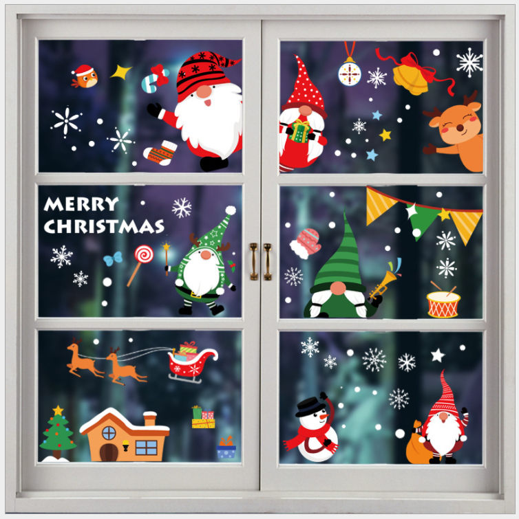 DIY Snowman christmas window decoration sticker 13