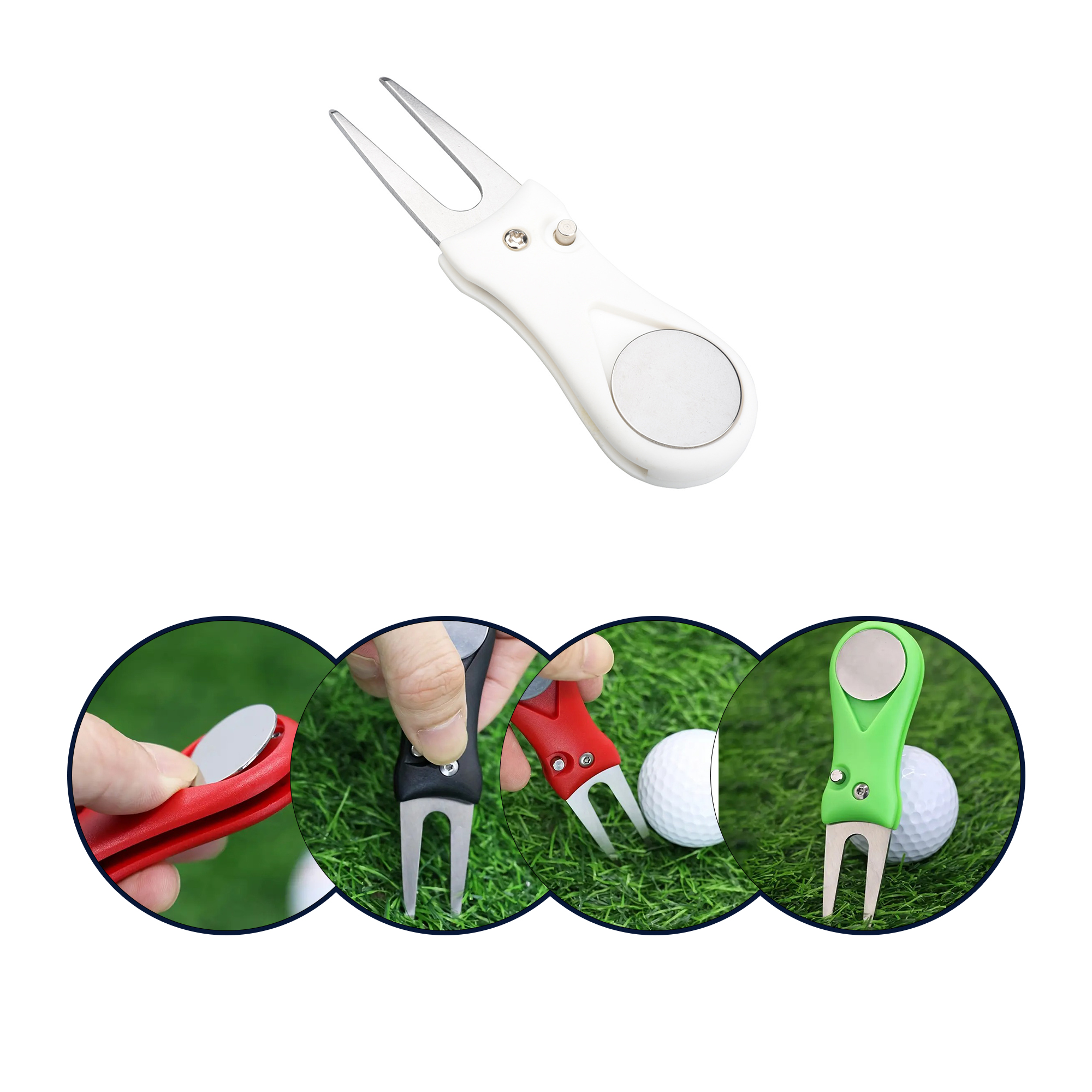 Custom Folding Golf Divot Tool 3